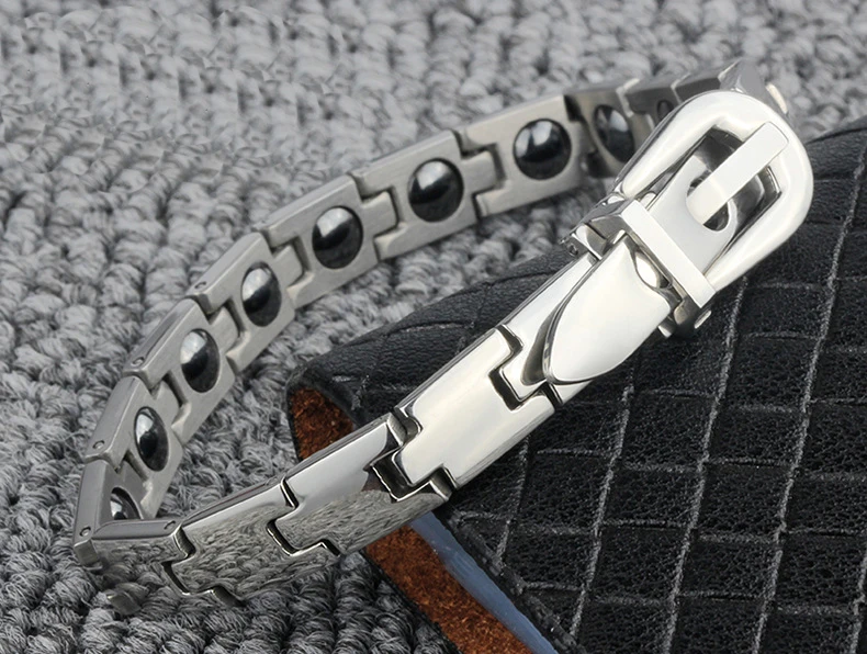 Женский Магнитный турмалиновый браслет Bio Energy Однорядный для здоровья ювелирные