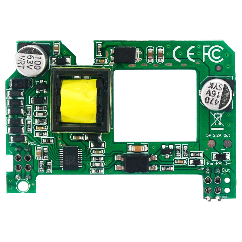Raspberry Pi PoE HAT 5 в 2 А крышка с активным питанием через Ethernet радиатором для 4 Модель B/3B