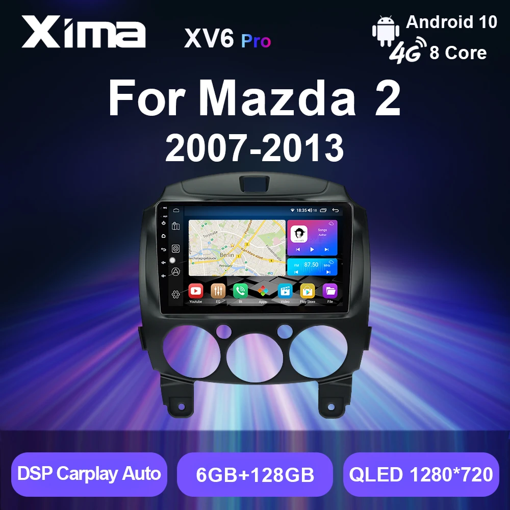 Автомобильный радиоприемник XIMA XV6 Pro 2 Din Android 10 беспроводной Carplay мультимедийный