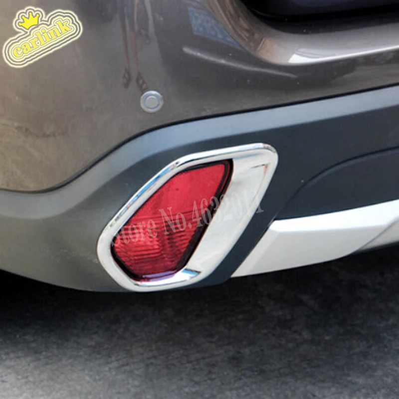 Для mitsubishi outlander 2016 2018 ABS хромированный задний противотуманный фонарь лампа рамка