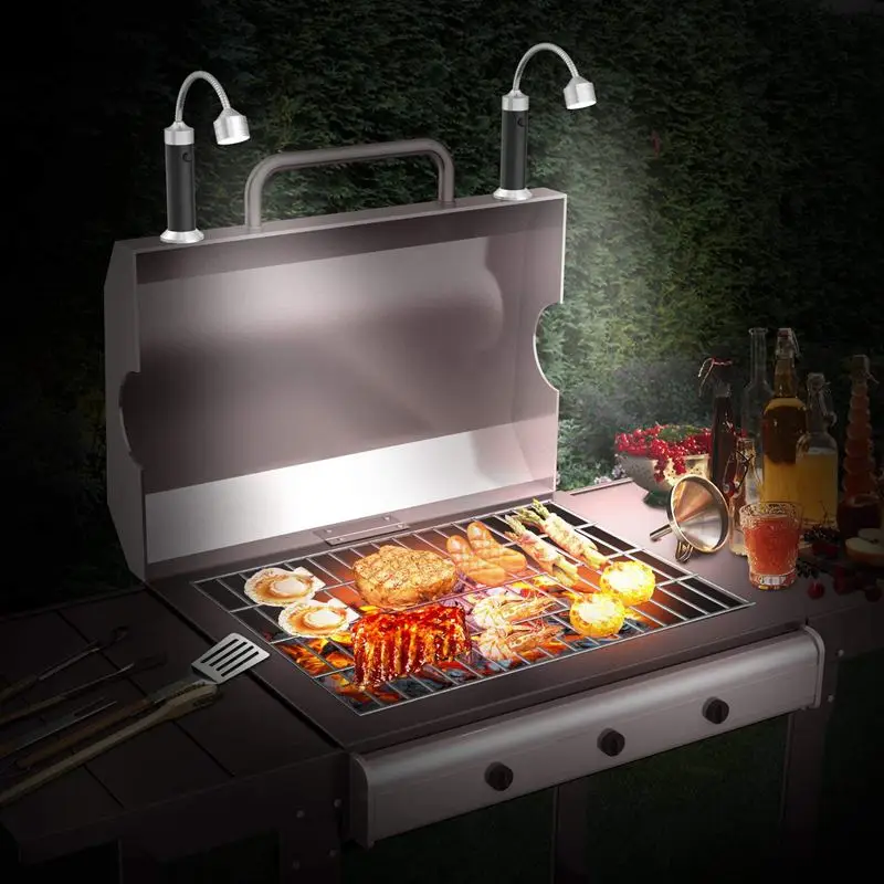 

2 Pack Barbecue Grill Light Magnetic 360 Degree Adjustable BBQ Light Weather Resistant Outdoor Grill Lights BBQ Accessories Tool