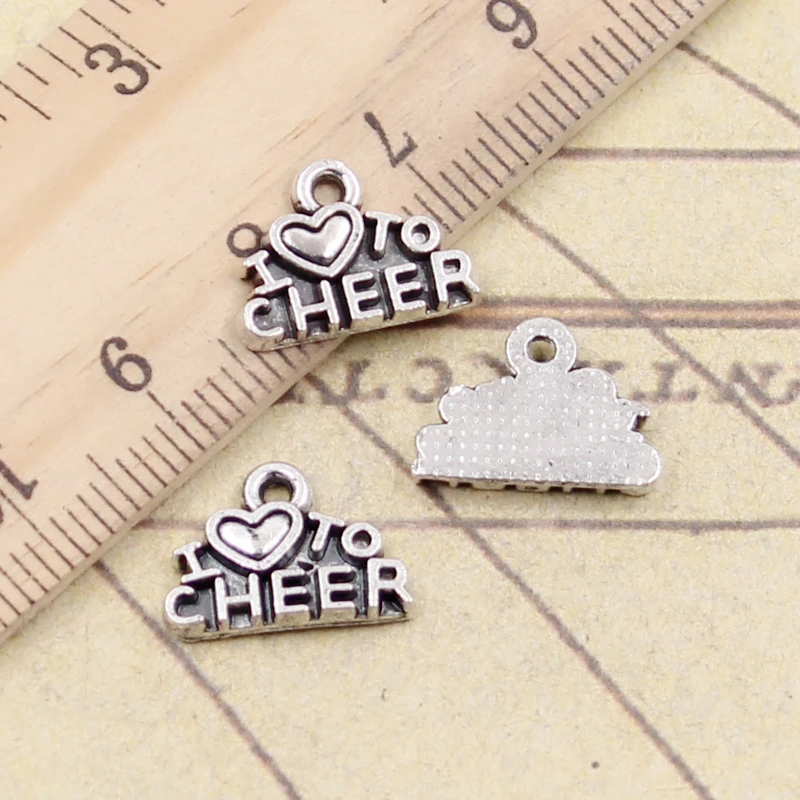 

Подвески i love to cheer 14x1 0 мм, подвески под старину, изготовление ювелирных изделий ручной работы, 30 шт.