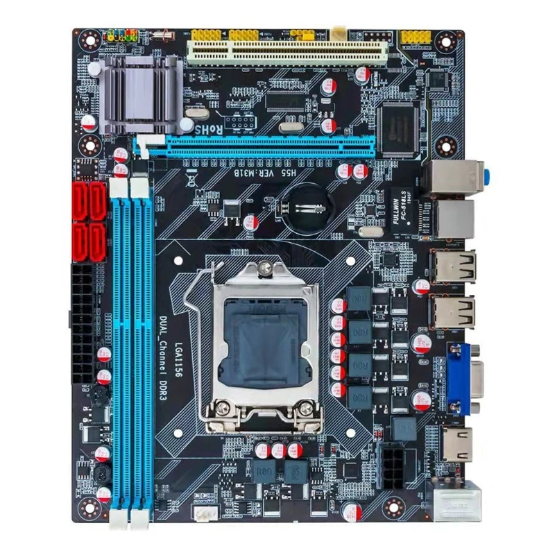 Новейший комплект материнской платы HM55 основной процессор Core i5 i7 LGA 1156 2x DDR3 16 ГБ
