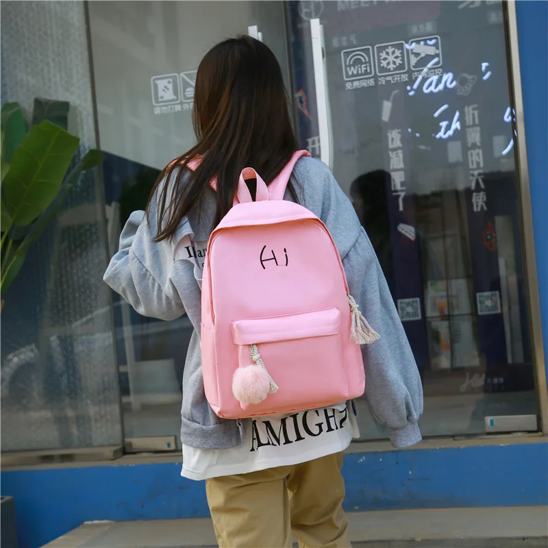 Рюкзак из 4 студенческих рюкзаков для колледжа повседневные уличные книжные