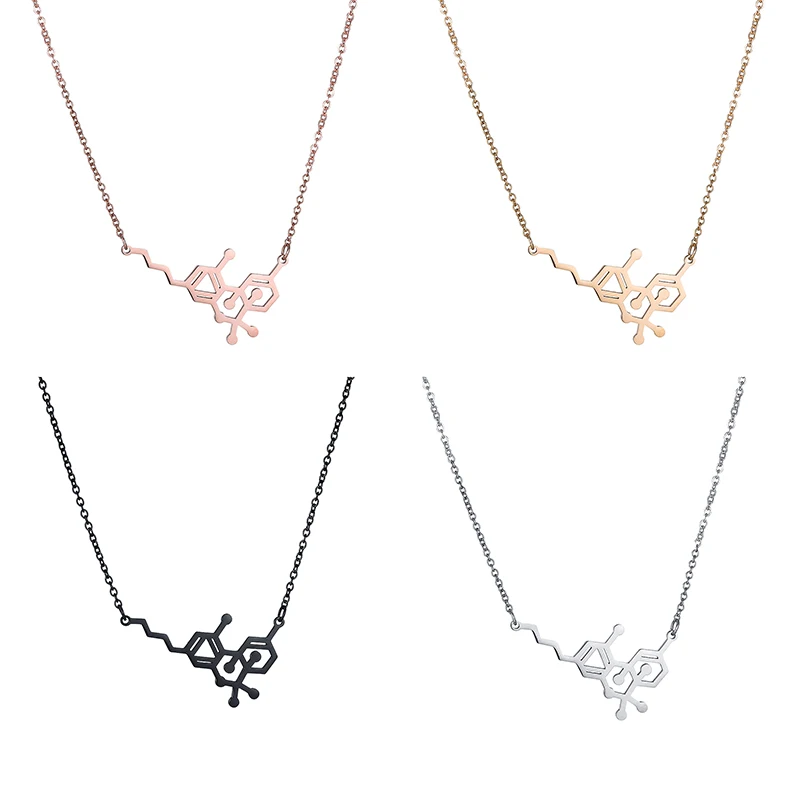 Химическая молекула THC структура формула кулон ожерелье подарок для женщин