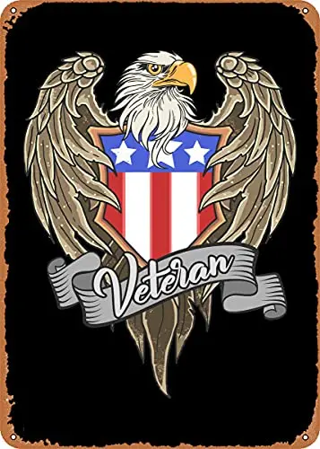 

Veteran 13 # металлический жестяной знак, Настенный декор, мужская пещера, военный веер, подарок для дома, бара, паба, декоративные военные постеры 12x8 дюймов