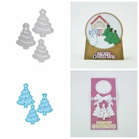 3 shiny xmas tree metal cutting dies stencils christmas tree die cut for card making diy new2019 crafts cards