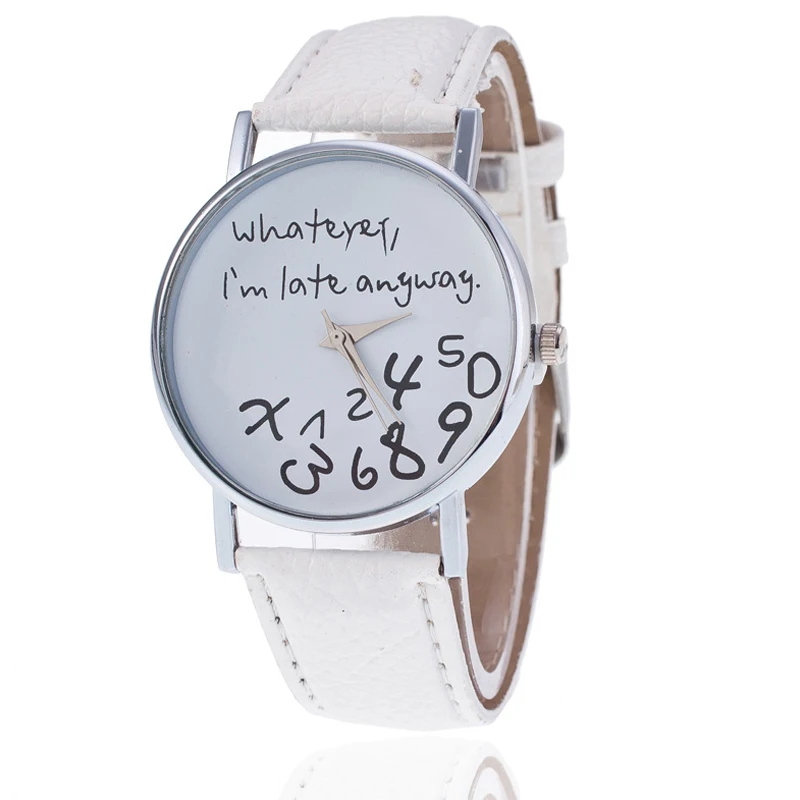 Новые Изысканные женские кварцевые часы с простым принтом из любого сплава