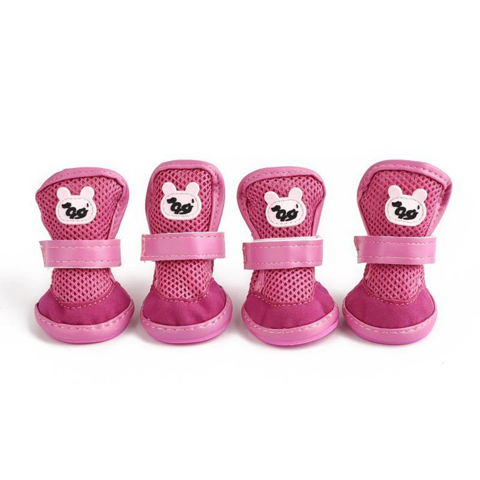 4 шт. модные летние сандалии для собак мягкая дышащая Нескользящая Милая сетчатая