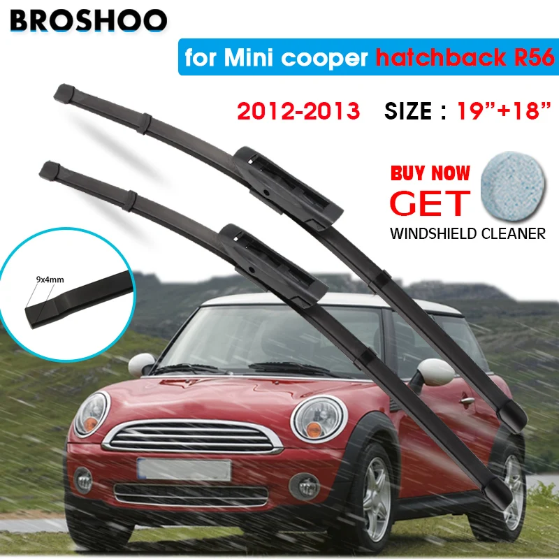 

Автомобильный стеклоочиститель для Mini cooper hatchback R56 19 "+ 18" 2012-2013 Авто Стеклоочистители для лобового стекла лезвия для окна подходят для крючко...