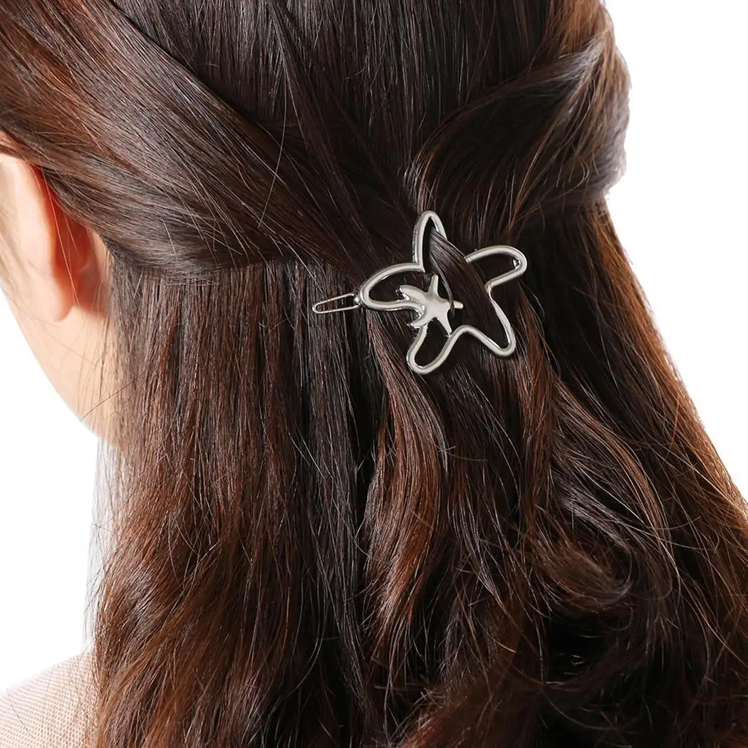 Модная Геометрическая пустотелая заколка для причёски Женская Повседневная