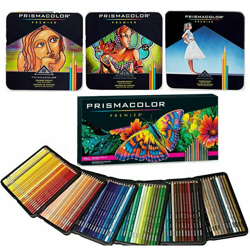 Prisma цветные карандаши 150 шт. высшее качество мягкий набор оригинальные разные