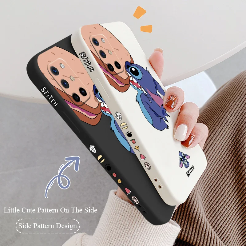 

Blue Monster Liquid Silicone Phone Case For Oneplus 8t 9 9pro pro Camera Lens Protection Shockproof Ultra Thin Soft Back Cover