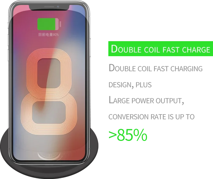 W19 Qi Wireless Charger Stand for iPhone 11 Pro X XS 8 XR Samsung S10 S9 S8 S20 Removable Station Fast wireless phone charger | Мобильные