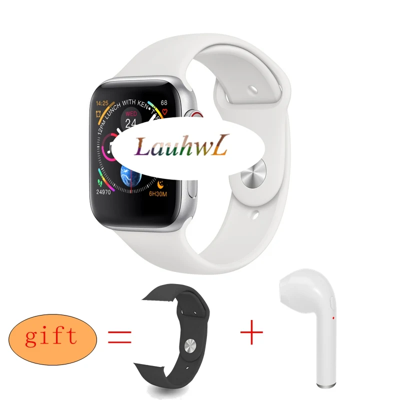 silver a h B Bluetooth Вызов Смарт Браслет для проверки сердечного ритма 9 1:1 SmartWatch 44 мм с gps ДЛЯ Apple iOS Android сердечного ритма ЭКГ-шагомер IWO 8 iwo 8 plus - Цвет: silver a h B
