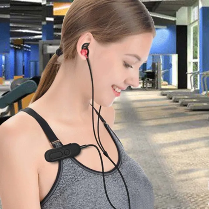 Нагрудный зажим Bluetooth гарнитура приемник Спорт стерео Водонепроницаемый Многофункциональный портативный приемник GK8899