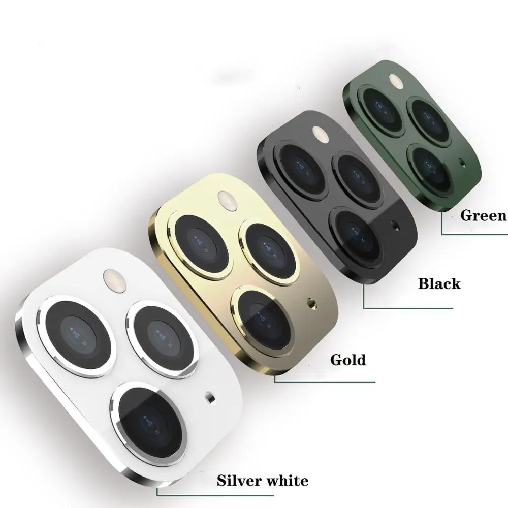 For iPhone X XS XSmax Seconds Change 11 PRO MAX Newest Metal Aluminum Camera Lens Case Sticker Full Protective Cover
