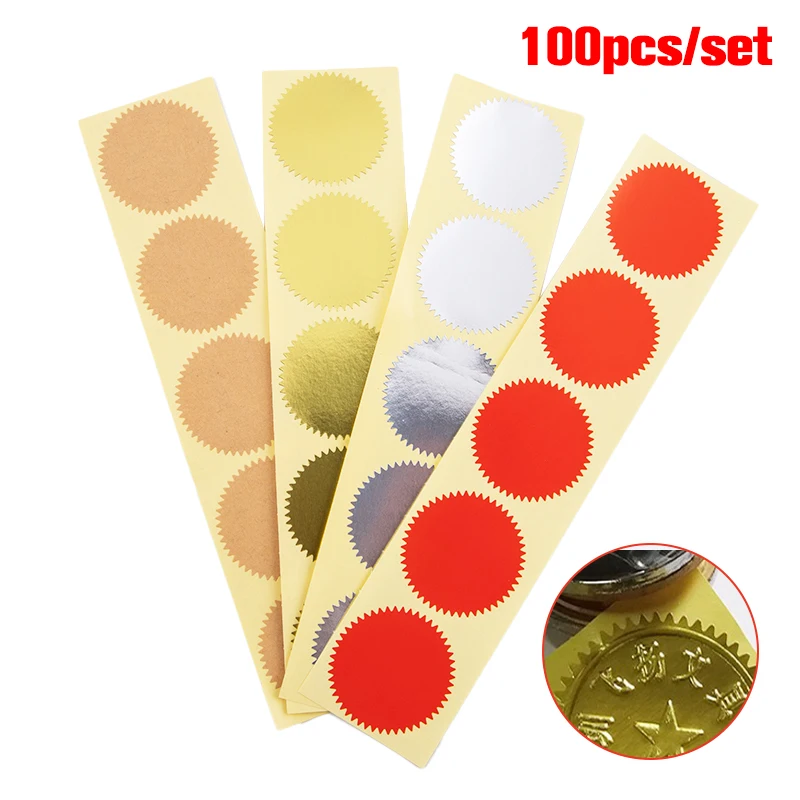 

100pcs 45mm Stickers Notes Scrapbooking Gift Package Sealing DIY Pack Embosser