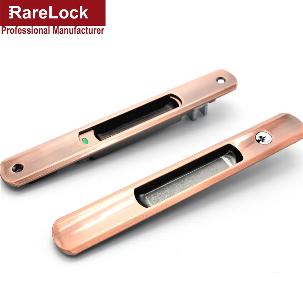 Сдвигающуюся дверь замок на красной бронзы с индикаторная табличка для Стекло