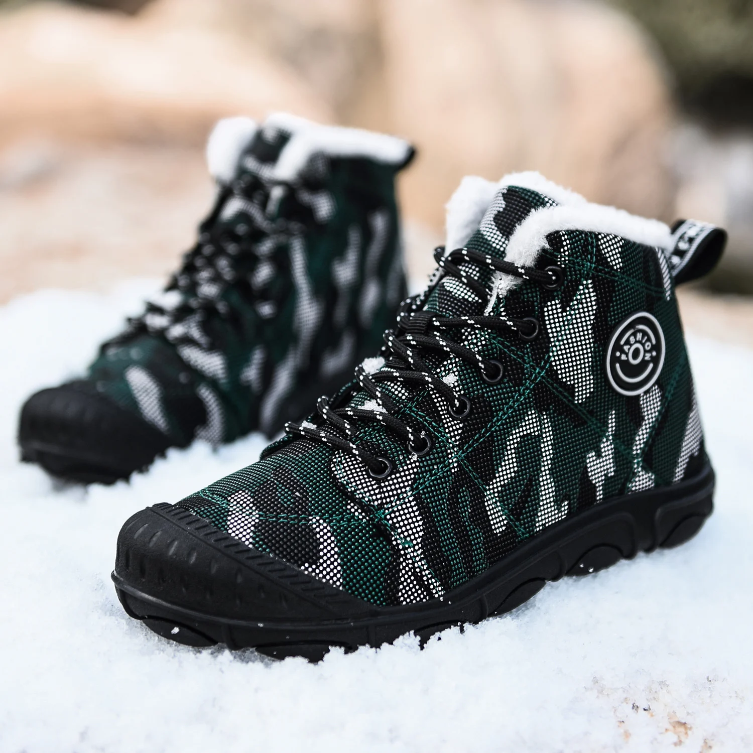 Air Mesh Kids Boots For Child Girls Boys New Winter Snow Ankle Lace-Up Anti-Slippery Soft Shoes Size 30-39 | Детская одежда и