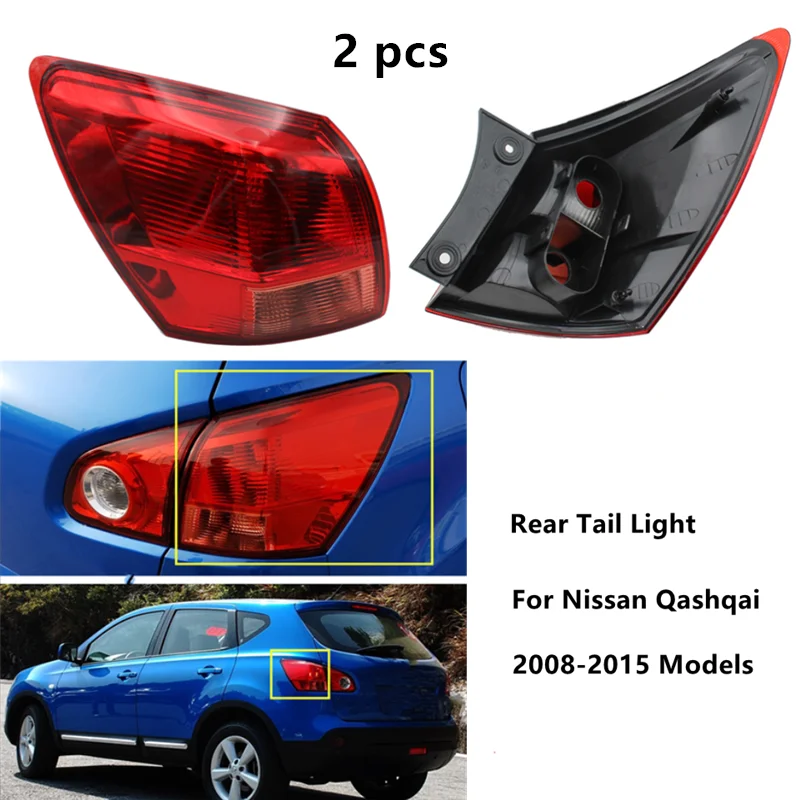 2 шт./лот задний фонарь для Nissan Qashqai Dualis J10 2008 2009 2010 2011 2012 2013 2014 2015 Taillamp|Фара авто в