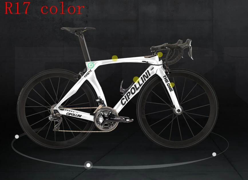 R17 color Cipollini RB1K the one T1100 3k Желтый Черный карбоновая рама для шоссейных велосипедов набор углеродных велосипедов может быть XDB DPD корабль - Цвет: R17 color