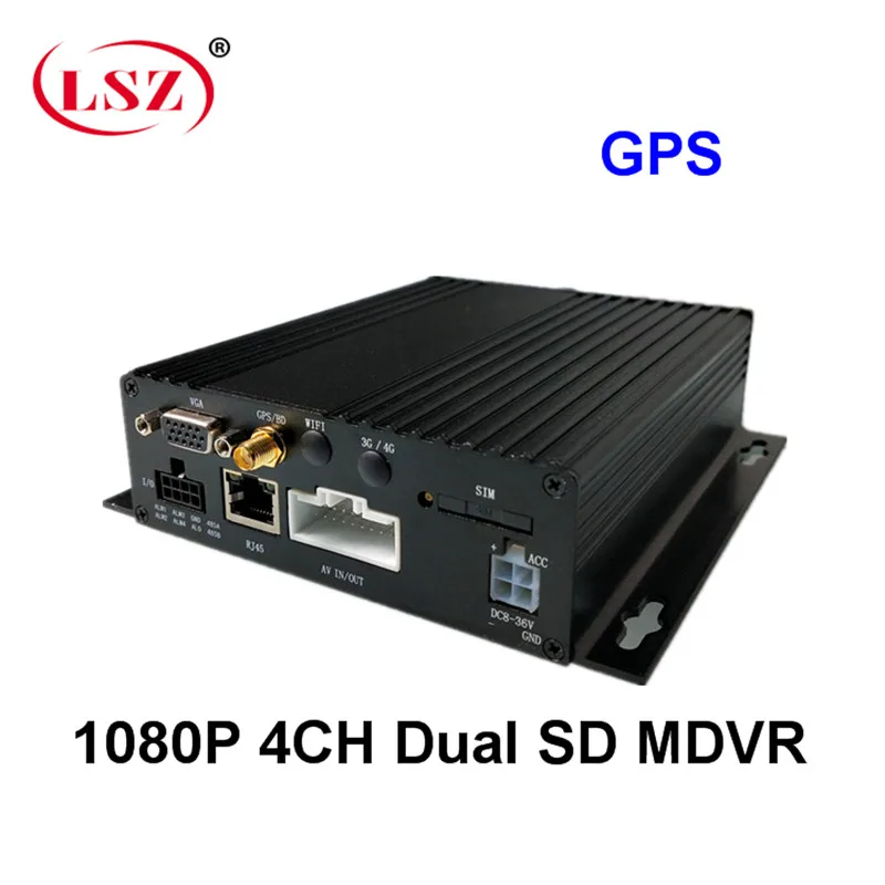 Фабричное хорошее качество HD1080P 4 канала dula sd карта мовиль dvr GPS