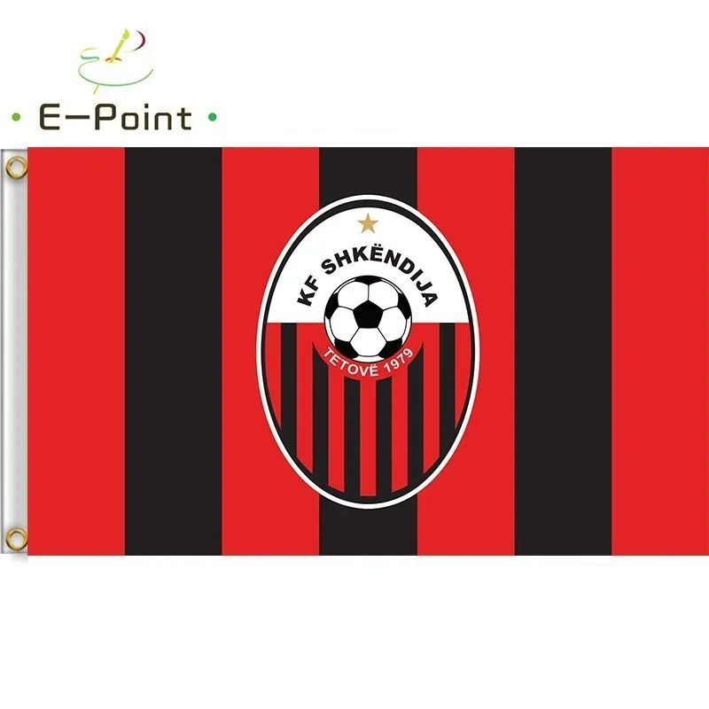Флаг Северной Македонии FK Shkendija 3 фута * 5 футов (90*150 см) размер рождественские