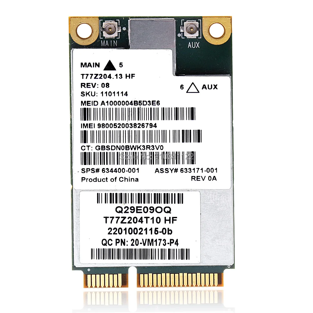 Беспроводная мобильная широкополосная карта 3G UN2430 Gobi3000 MC8355 702080 001 634400 WWAN для HP 5330m