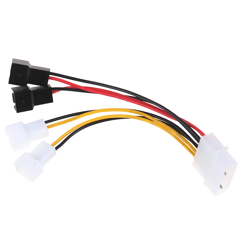 

1pcs 4-Pin Molex To 3-Pin Fan Power Cable Adapter Connector 12v*2/ 5v*2 Computer Cooling Fan Cables For CPU PC Case Fan Cable