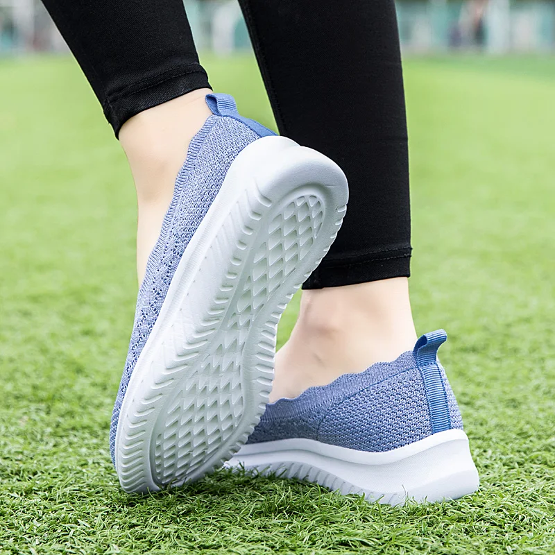 

Women Healthy Walking Shoes Boat Shoes Mesh Breathable Sport Shoes Women Non-Slip Flats Loafers for Mather Gift Zapatillas Mujer