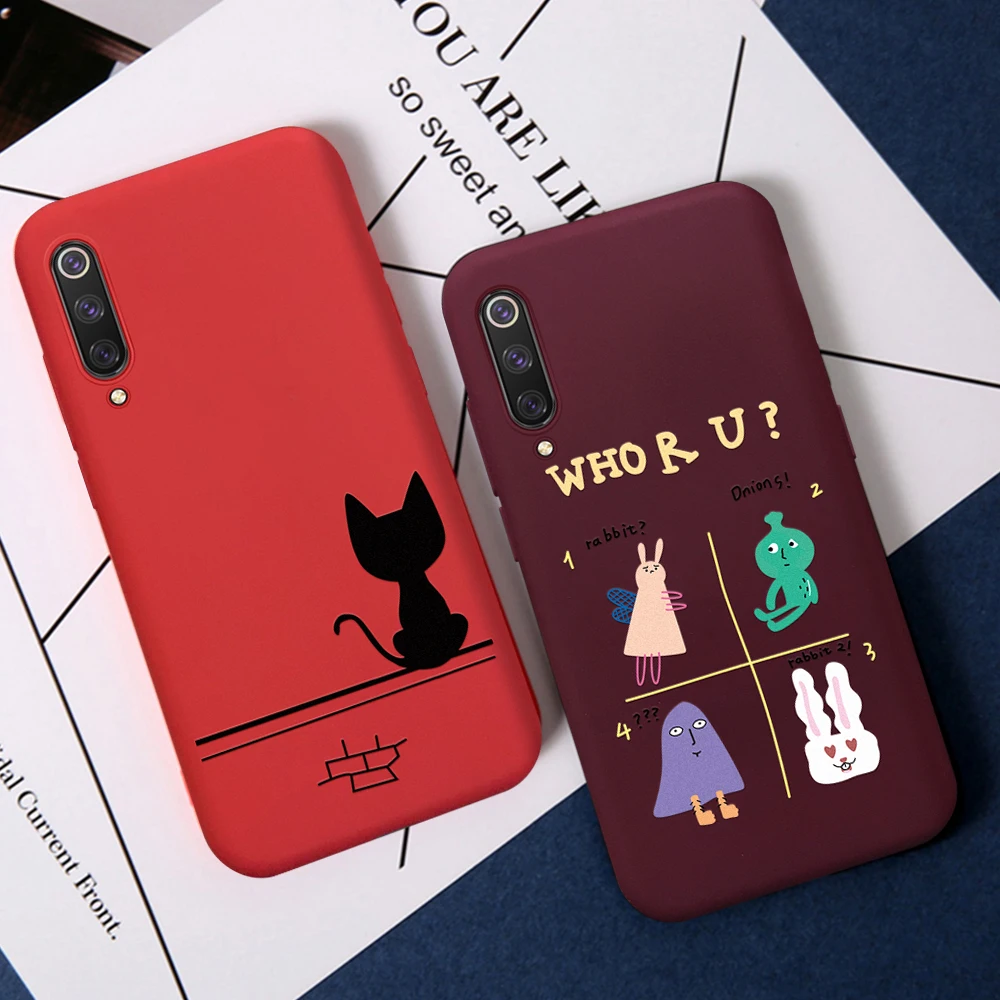 Окрашенный милый чехол для Xiaomi mi 9 Se 9T Pro Россия A2 A3 Lite задняя крышка 8 CC9 CC9E Мягкий