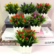 Новинка искусственный цветок в горшке бонсай украшение сделай