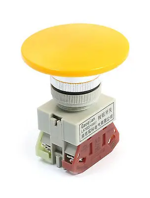 660V 10A DPST мгновенный желтый гриб головка кнопочный переключатель|Выключатели| |