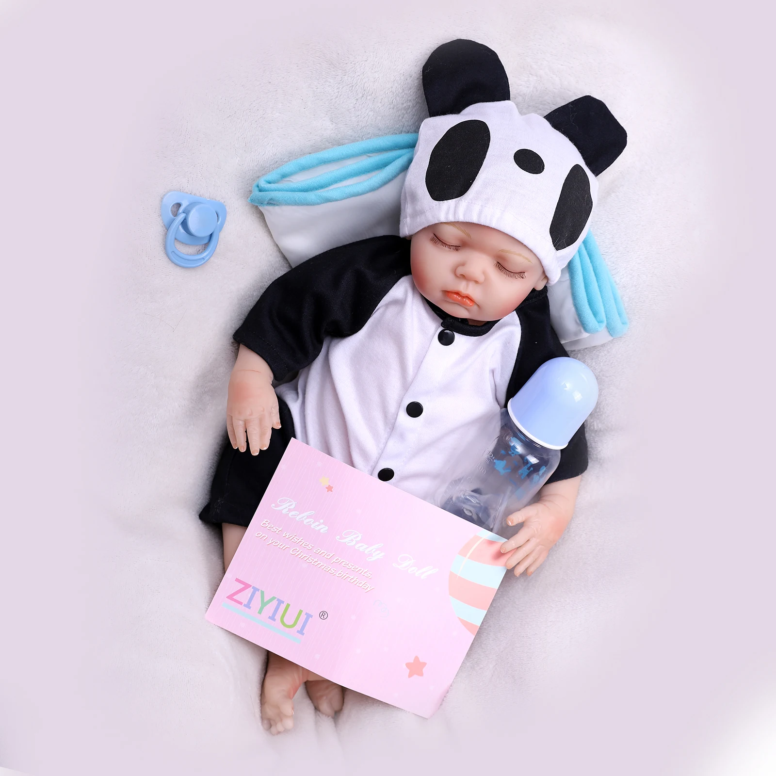 Bebe 45 Cm 18 Inch Reborn Baby Doll Closed Eyes Vinyl Silico