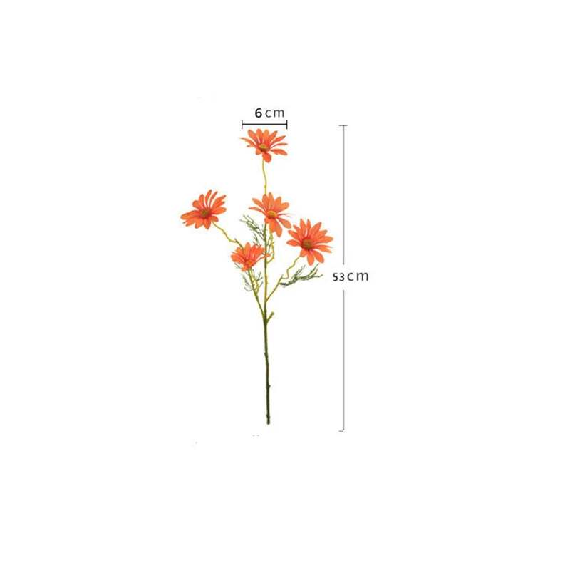 

Cool Artificial Flowers Daisy High Quality 5 Heads Long Branch Plastic Stem Fake Flower for Home Wedding DIY Decor Arrange