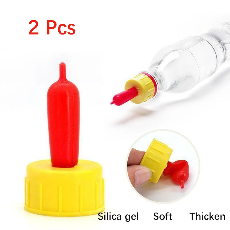 

2 Pcs Soft Rubber Nipple Connect with Sprite Coke Bottle Milk Drink Pacifier for Sheep Goat Lamb Livestock Feeding Tools