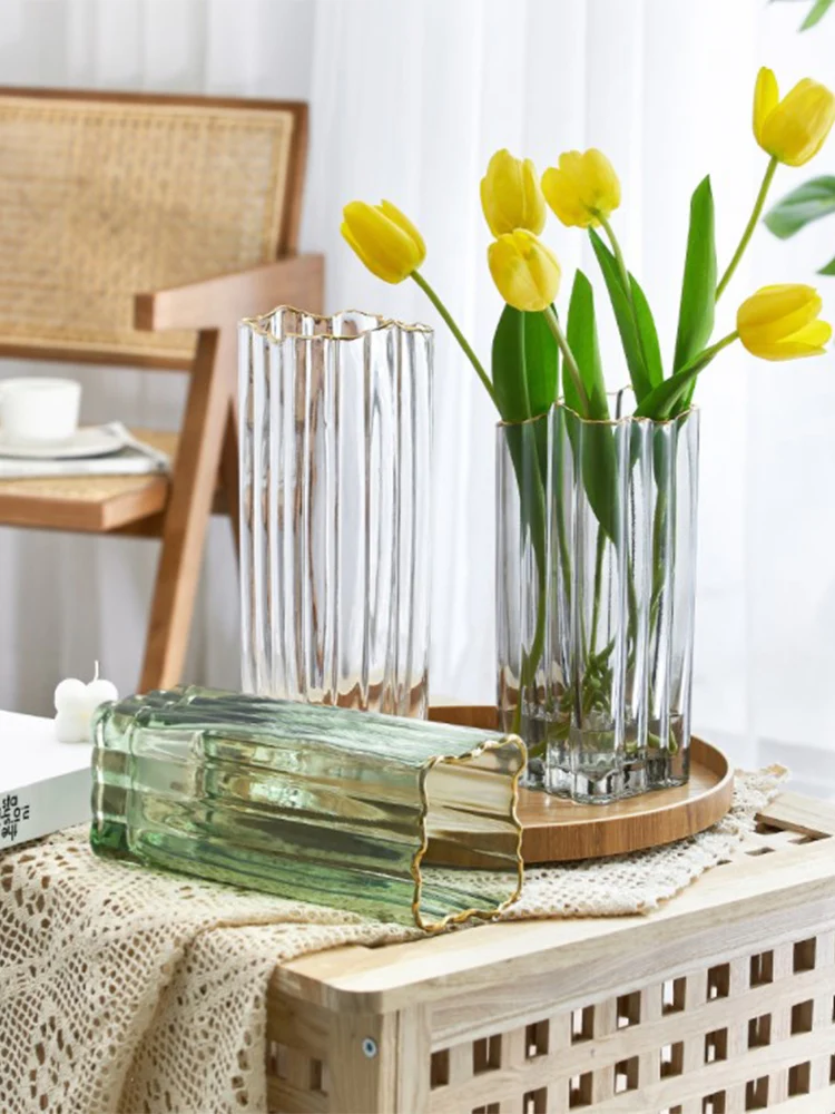 

Glass Vase Nordic Simplicity Transparent Small Vases Decorative Bottle Hydroponic Flower Pot tabletop Decoration Ornaments Ваза