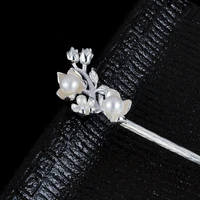 pearl flower 925 sterling silver hair stick hanfu accessories for women fine jewelry