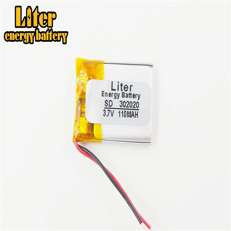 

3.7V lithium Tablet polymer battery 302020 3.7V 110MAH MP3 MP4 mobile phone rechargeable battery