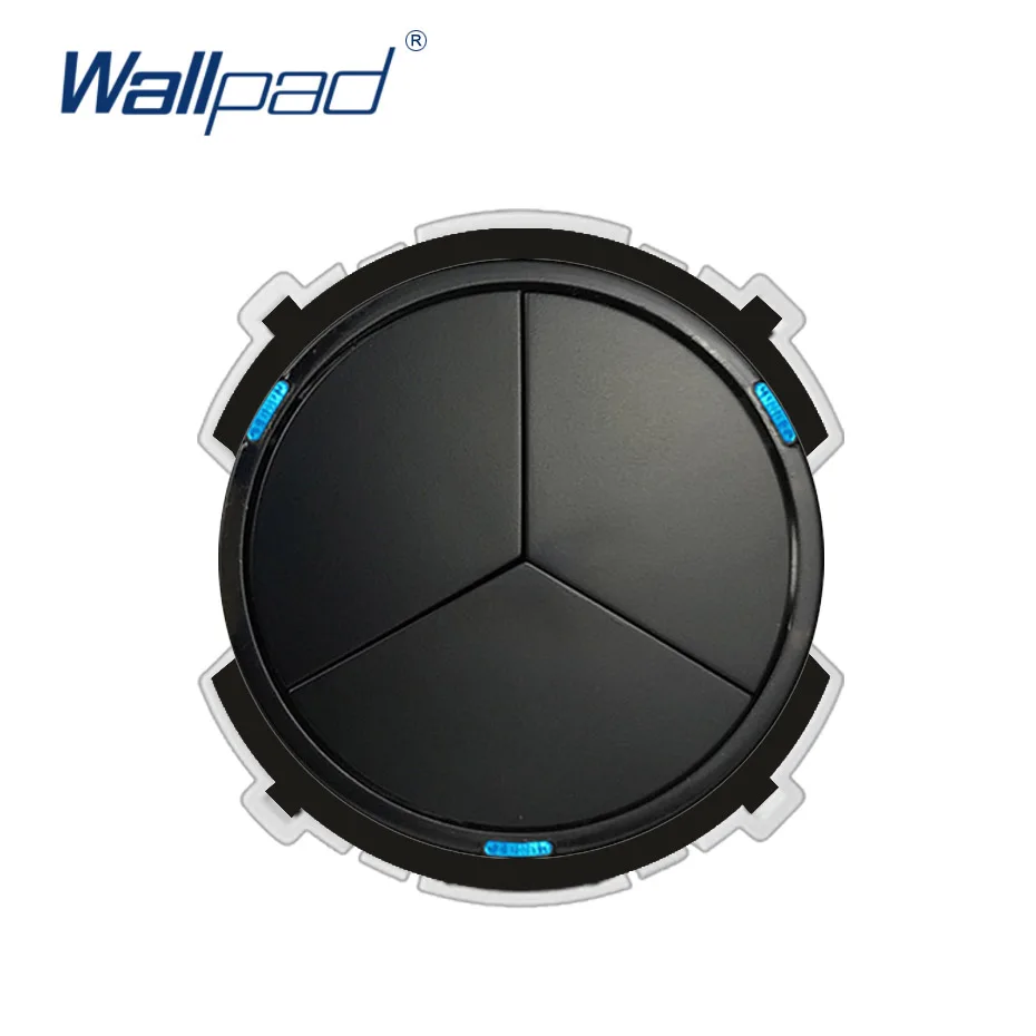 

Wallpad 3 Gang 1 Way Wall Light Switch LED Indicator Function Key Only Free Combination