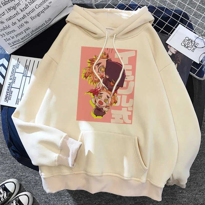 Demon Slayer Anime Harajuku Hoodie Women Rengoku Kyoujurou Hoodies Aesthetic Clothes Kimetsu No Yaiba Mugen Train Sweatshirt Top | Женская