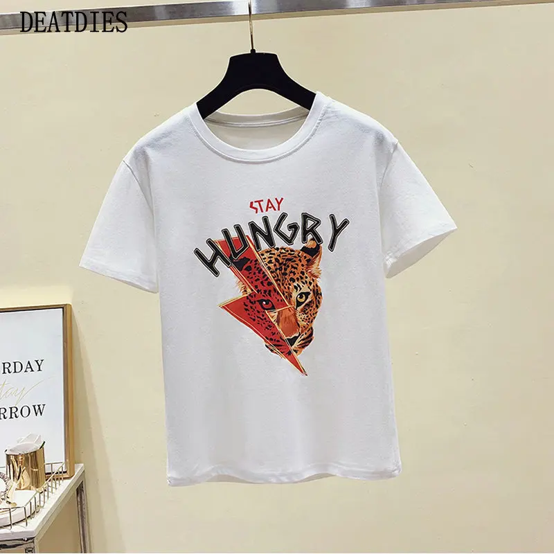 

Fashion Basic Cotton T Shirt Women Summer New Short Sleeve Solid Tees Casual Loose Tshirt Korean O-Neck Female Top New 2021