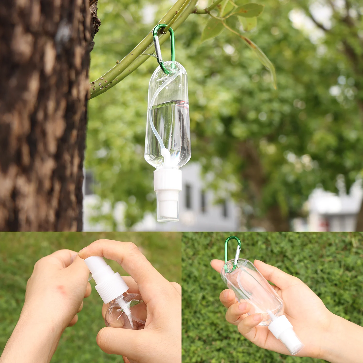 Дезинфицирующее средство для рук Герметичная Бутылка с карабином жидкости 1 7