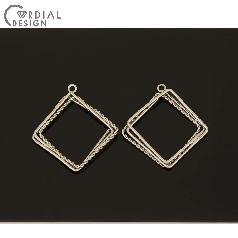 

Cordial Design 100Pcs 32*36MM Jewelry Accessories/Charms/Square Shape/Hand Made/Earrings Pendant/Jewelry Findings & Components