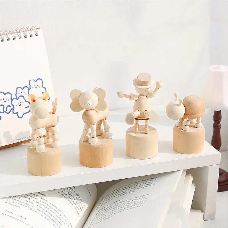 

Детские деревянные игрушки, маленькие животные, настольные мини-украшения, креативные милые куклы, Обучающие игрушки, украшение для спальн...
