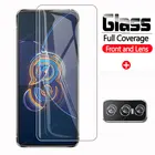 2 в 1 Защитное стекло для экрана Asus Zenfone 8 флип закаленное защитное стекло для объектива камеры пленка Для Zenfone 8 защитное стекло