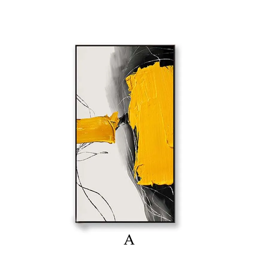 

Современные абстрактные картины маслом с желтой текстурой, ручная работа на холсте, настенные художественные картины, постеры для гостиной, дивана, спальни