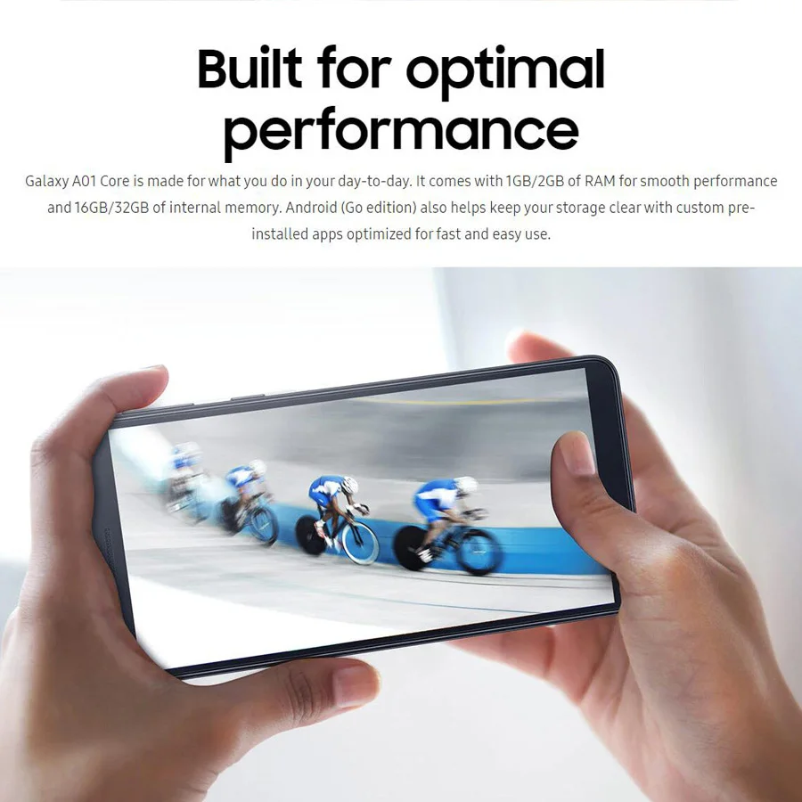 Original Global Version Samsung Galaxy A01 Core A013G/DS Mobile Phone 5.3&quot 1GB RAM 16GB 3000mAh Dual SIM Smartphone Android10.0 |