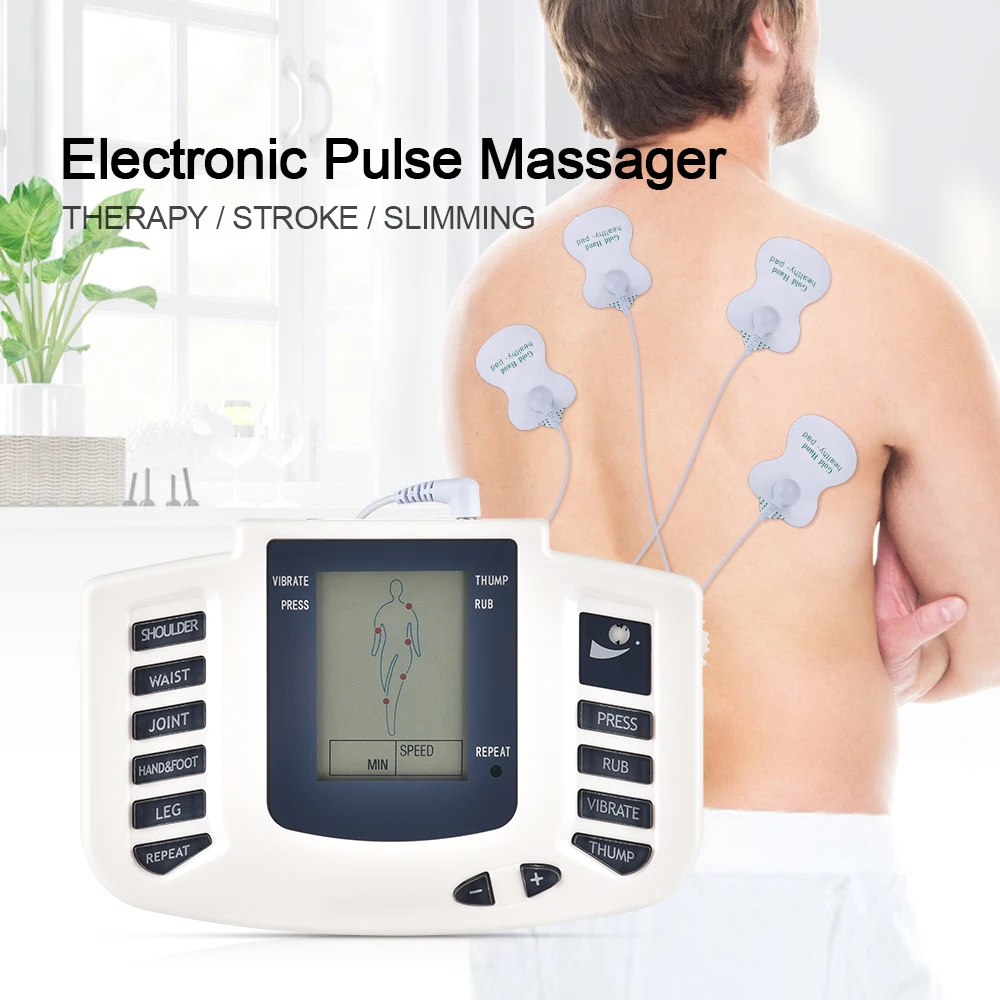 

EMS Body Electrical Muscle Stimulator Tens Acupuncture Slimming Massager 16 Pads Digital Therapy for Back Neck Foot Health Care